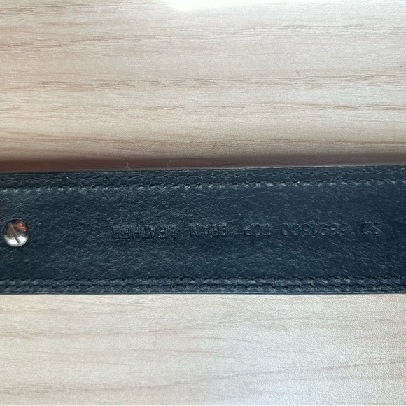 Roper Black Leather 32 Inch Belt w/ Star Design - Picture 5 of 8